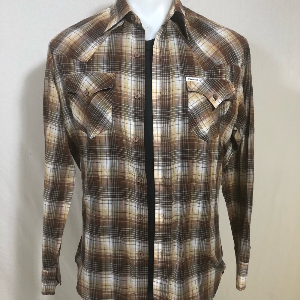 Kennington Brown and Gold Flannel